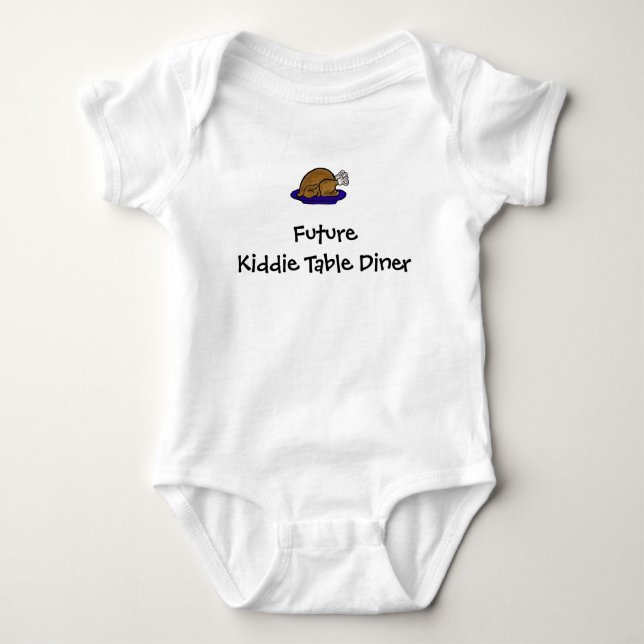 Future Kiddie Bord Middag Baby Shirt Tee (Framsida)