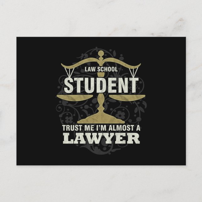 Future Lawyer Gift Law School Student Im Almost A  Vykort (Framsida)
