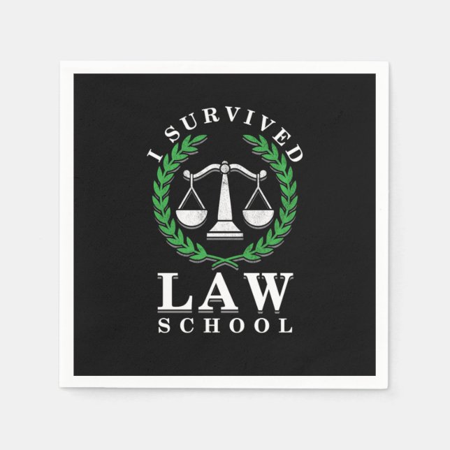 Future Lawyer Students Attorney Gift I Survived La Pappersservett (Framsidan)