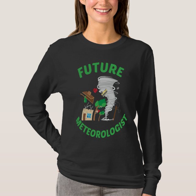 Future Meteorologist Kid Cute Weather Forecast Met T Shirt (Framsida)