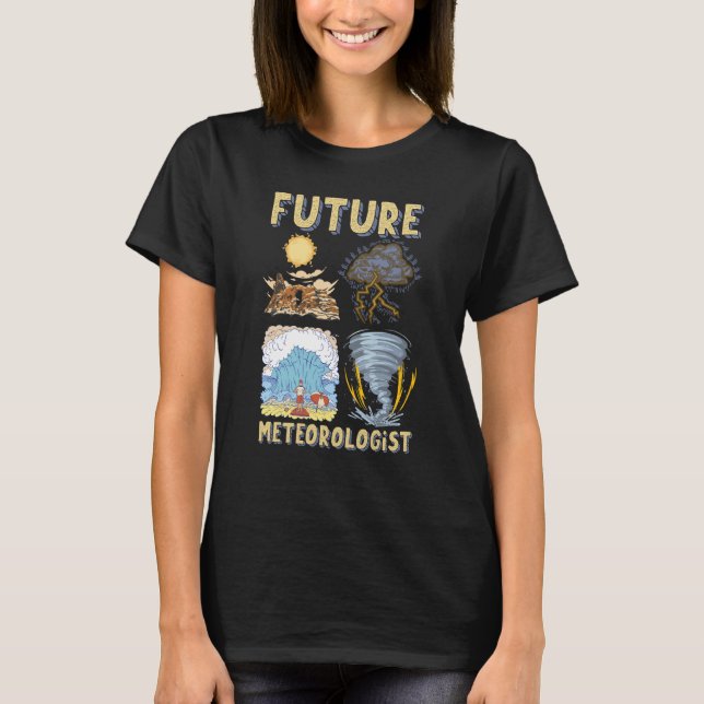 Future Meteorologist Report Weather Forecaster T Shirt (Framsida)