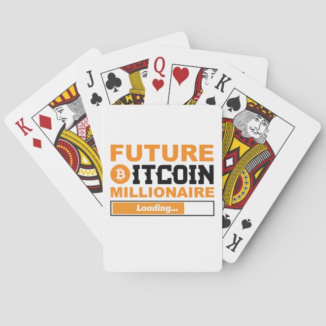 Future Millionaire Bitcoin Humor Cryptocurrency  Casinokort (Baksidan)