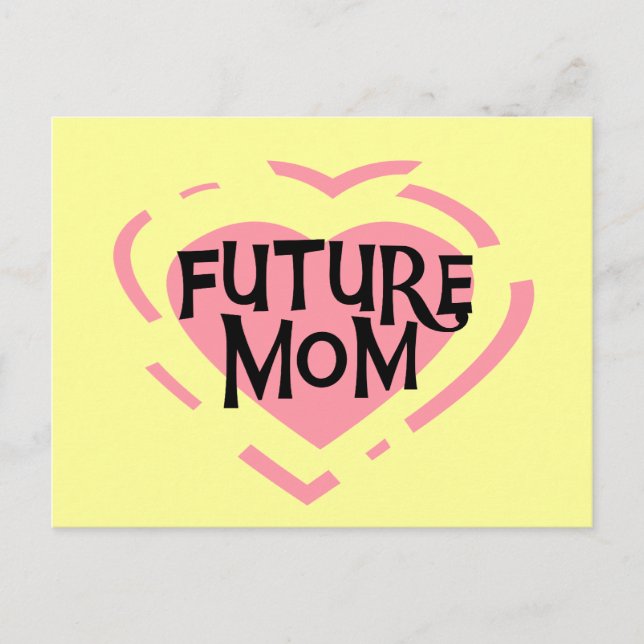 Future Mom Rosa Hjärtan T-shirts och presenter Vykort (Framsida)