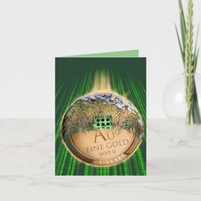 Future Money - Cryptocurrency, digital money Anteckningskort (Framsida)