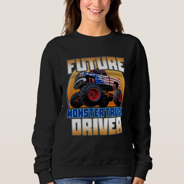 Future Monster Truck Driver Boy s Monster Truck T Shirt (Framsida)