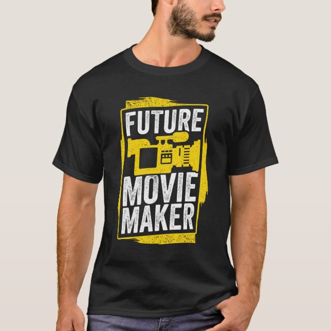 Future Movie Maker Filmmaking Film Director Gift T Shirt (Framsida)