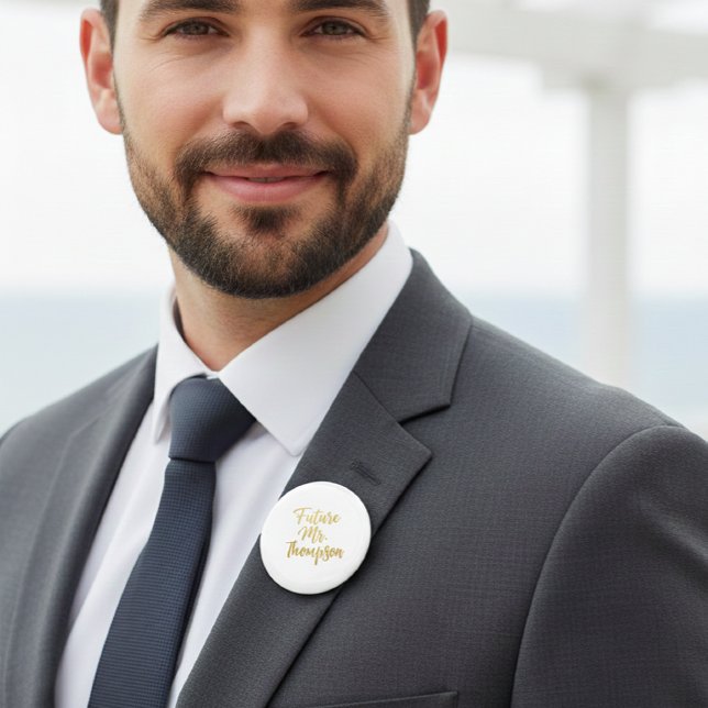 Future Mr Gold Foil Button Pin Knapp (Skapare uppladdad)