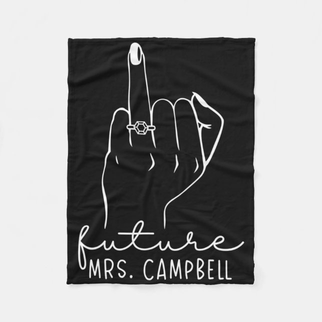 Future Mrs. Campbell New Bridal To Be Fiance Bache Fleecefilt (Framsidan)