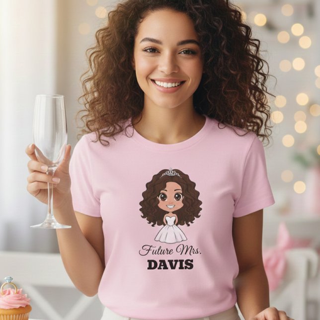 Future Mrs. Davis Wedding Cartoon T-Shirt (Skapare uppladdad)