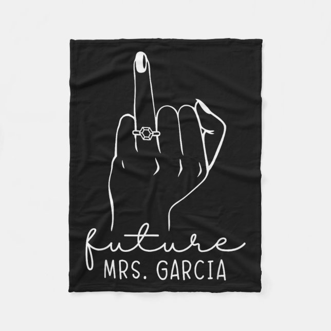 Future Mrs. Garcia New Bridal To Be Fiance Bachelo Fleecefilt (Framsidan)