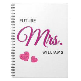 Future Mrs Personalized Wedding Design Anteckningsbok