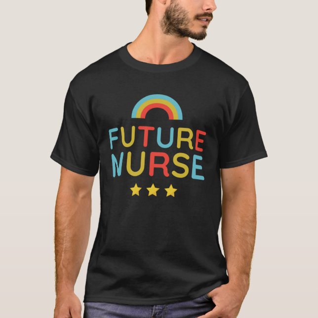 FUTURE NURSE Grad Ambition Goal Student Crew Affir T Shirt (Framsida)