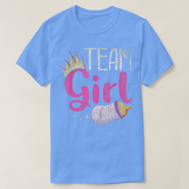 Future Parents Team Girl Baby Announcement Gender  T Shirt (Design framsida)