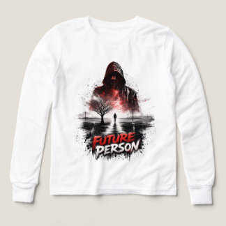 Future Person AI – Mörk Cyberpunk Artificiell Inte T Shirt