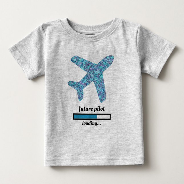 "Future Pilot"-flygplan  T Shirt (Framsida)