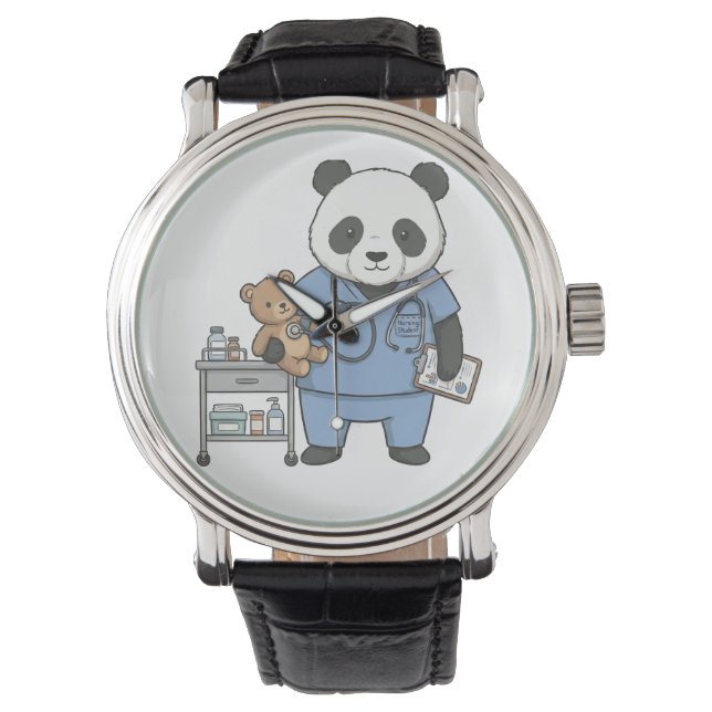 Future RN Panda: Adorable Medical Student  Armbandsur (Framsida)