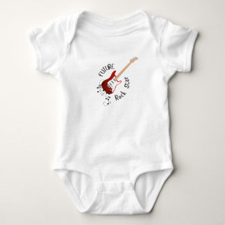 "Future Rockstjärna" Red Music Älskare Baby One Bi T Shirt