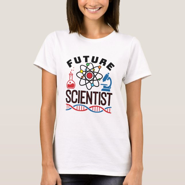 Future Scientist Science Älskare STEM T Shirt (Framsida)
