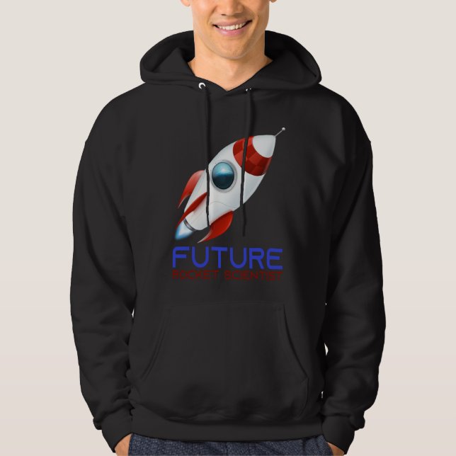 Future Scientist Science Rocket Ship Kids  Astrona Hoodie (Framsida)