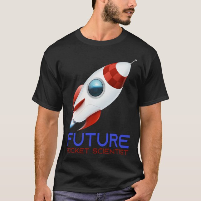 Future Scientist Science Rocket Ship Kids  Astrona T Shirt (Framsida)