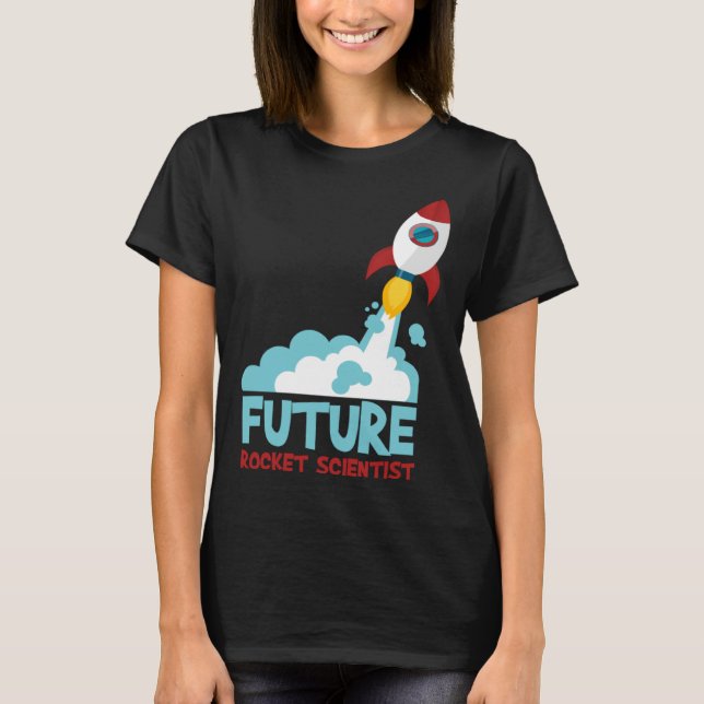 Future Scientist Science Rocket Ship Kids  Astrona T Shirt (Framsida)