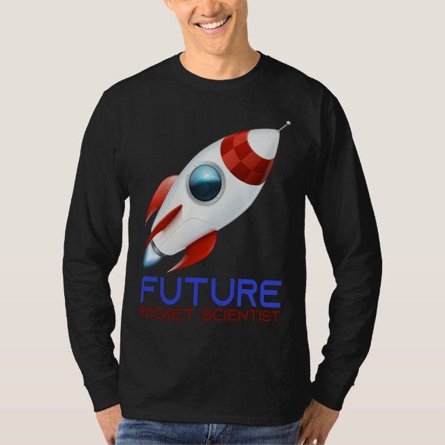 Future Scientist Science Rocket Ship Kids  Astrona T Shirt (Framsida)