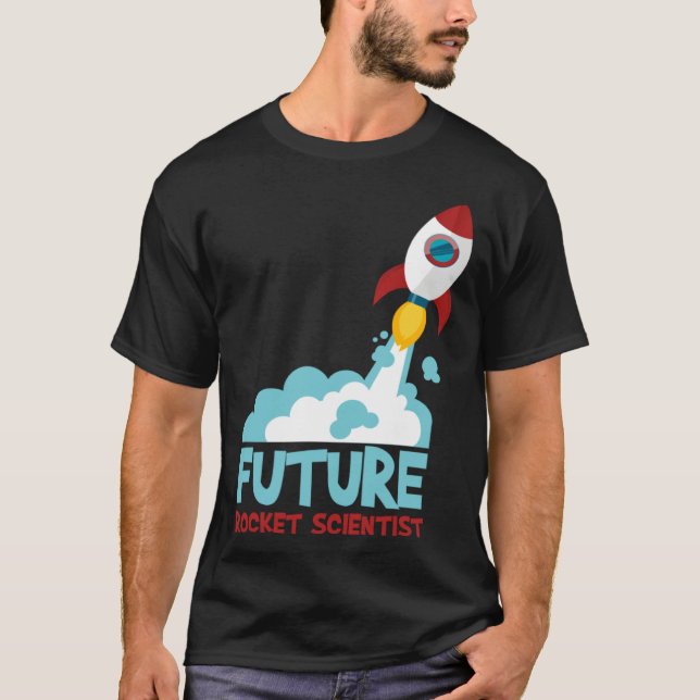 Future Scientist Science Rocket Ship Kids  Astrona T Shirt (Framsida)