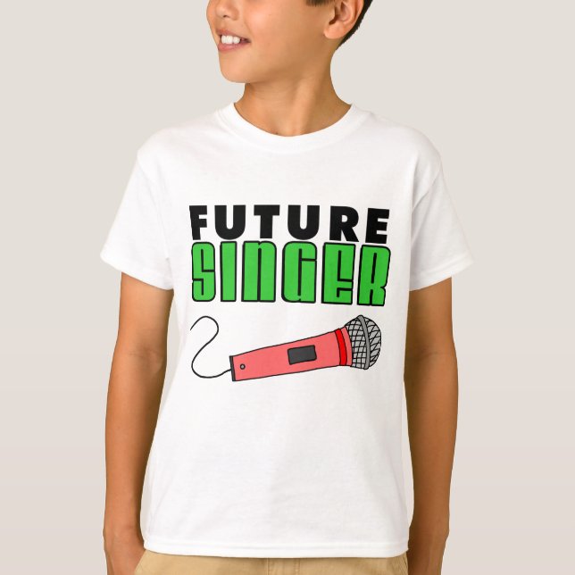 Future Singer Rosa Microphone T-shirt (Framsida)