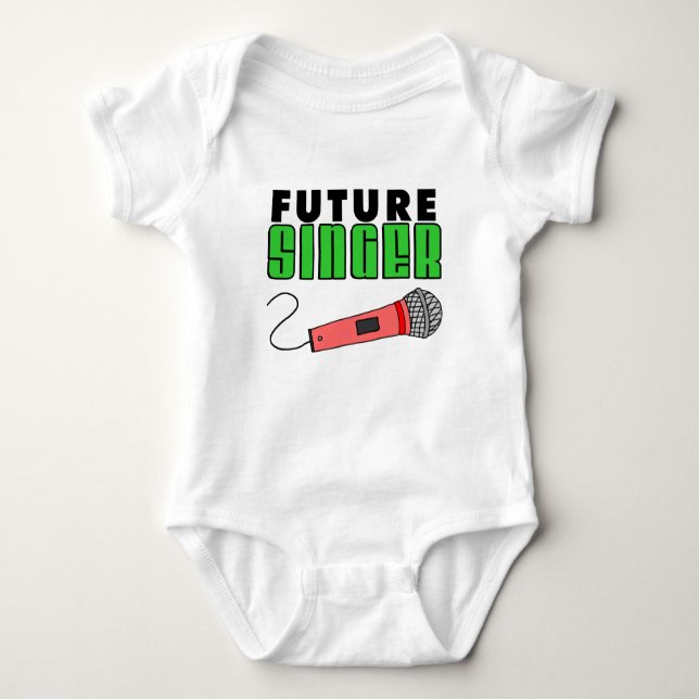 Future Singer Rosa Microphone T-shirt (Framsida)