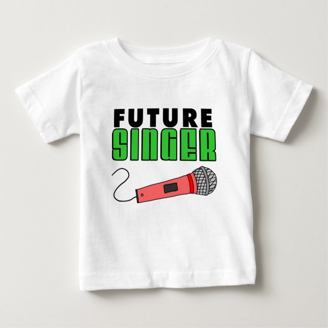 Future Singer Rosa Microphone Tee Shirt (Framsida)