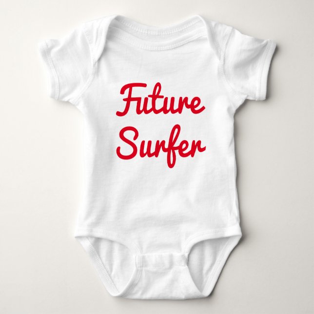 Future Surfer Baby Bodykostdräkt T Shirt (Framsida)