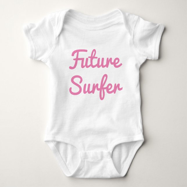Future Surfer Baby Bodysuit T Shirt (Framsida)