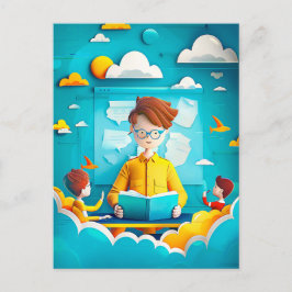 Future Teacher Dream för barn Helg Vykort