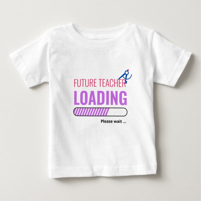 Future Teacher Loading Funny Personlig Unisex T Shirt (Framsida)