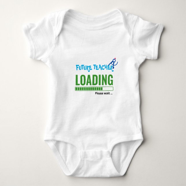 Future Teacher Loading Funny Personlig Unisex T Shirt (Framsida)