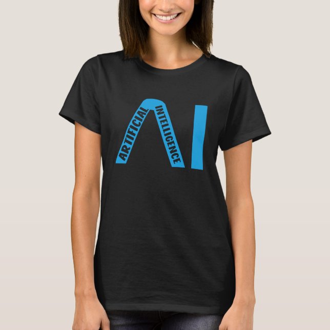 Future Technology Robot Assistant AI Artificial In T Shirt (Framsida)