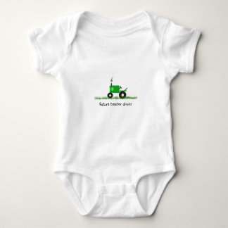 "Future Tractor Driver" Baby Grönt Tractor T-shirt