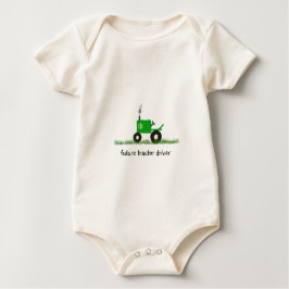 "Future Tractor Driver" Baby Grönt Tractor T-shirt