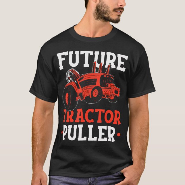 Future Tractor Puller Tractor Pulling Tractorpulli T Shirt (Framsida)