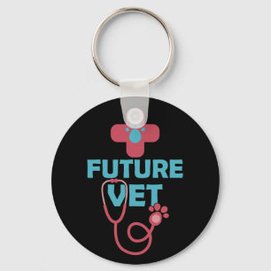 Future Vet Cute Veterinarian Nyckelring