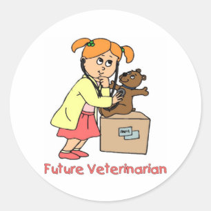 Future Vet - Little Girl Runt Klistermärke