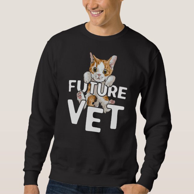Future Vet Medical Animal Doktor Veterinary Studen Lång Ärmad Tröja (Framsida)