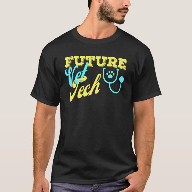 Future Vet Tech Veterinarian Student Studenten D T Shirt (Framsida)