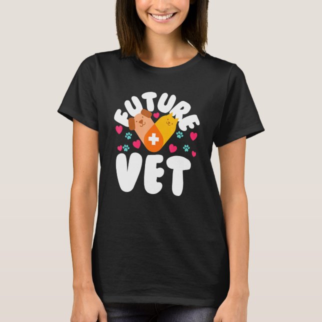 Future Vet Veterinarian Tech Assistant Veterinary T Shirt (Framsida)