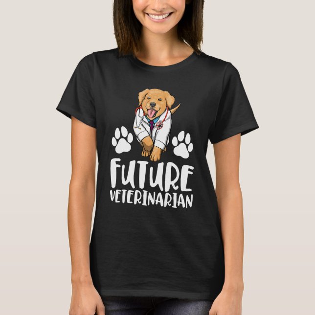 Future Veterinarian Labrador  Women Love Doggy Doc T Shirt (Framsida)