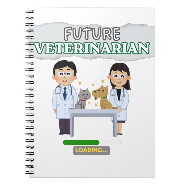 Future Veterinarian Loading – Vet Student Design Anteckningsbok (Framsidan)