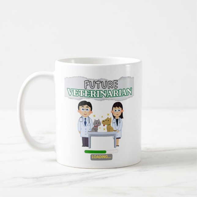 Future Veterinarian Loading – Vet Student Design Kaffemugg (Vänster)