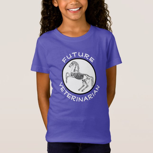 "Future Veterinarian" och Horse Skeleton T-Shirt (Framsida)