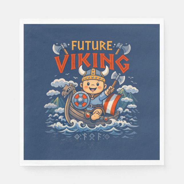 Future Viking Funny Norwegian Napkins Pappersservett (Framsidan)