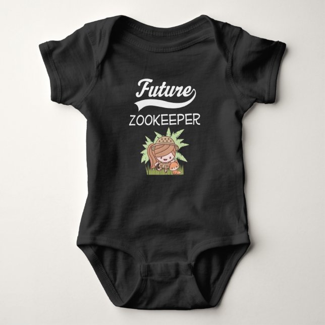 Future Zookeeper Flicka T Shirt (Framsida)